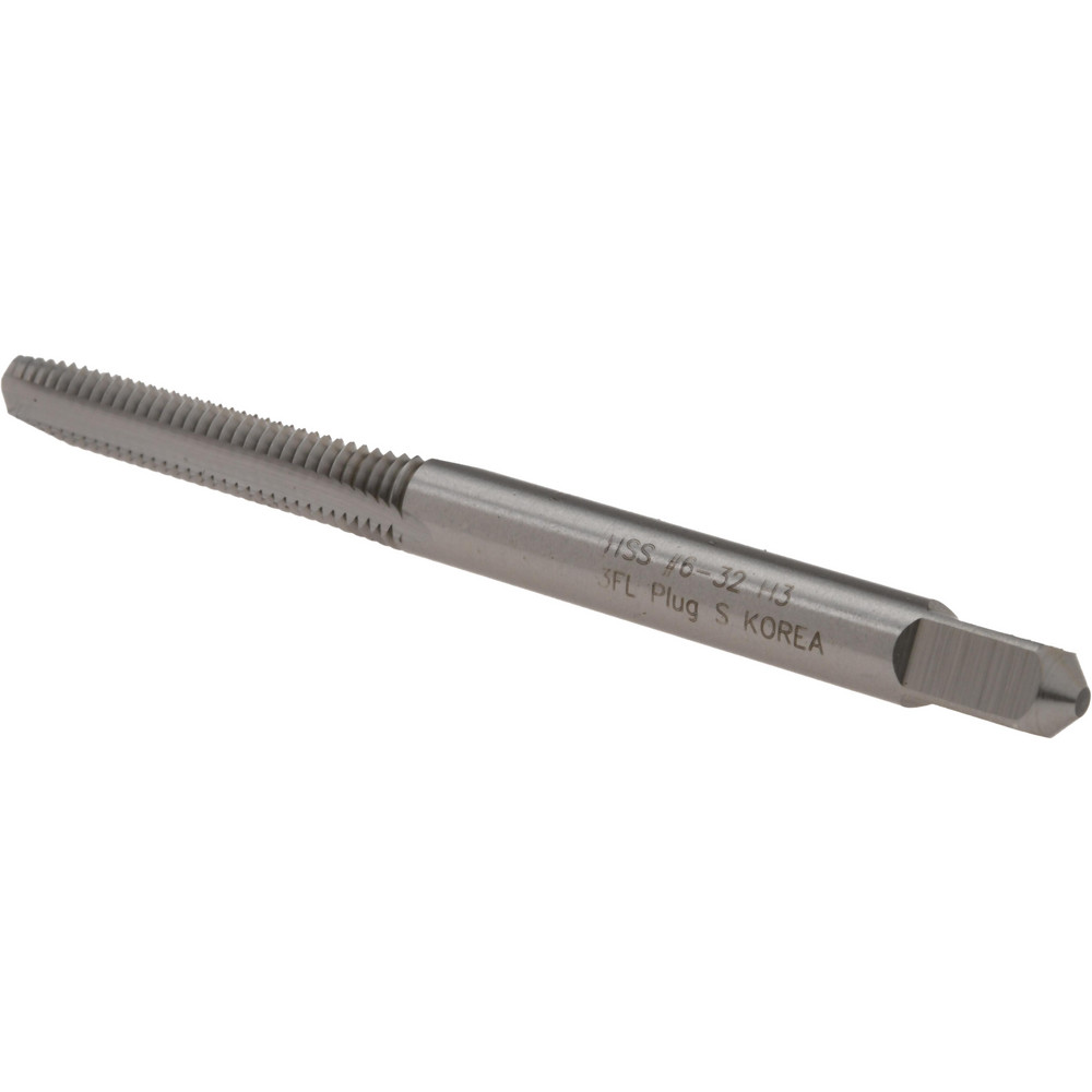 Hand STI Tap: #6-32 UNC, H3, 3 Flutes, Plug Chamfer