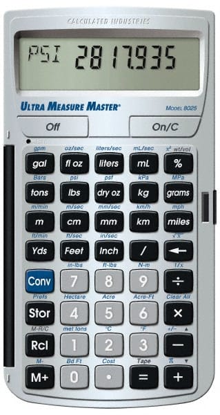 CALCULATED INDUSTRIES 8025 11-Digit LCD (7 Normal & 4 Fractions) 400 Function Handheld Calculator 