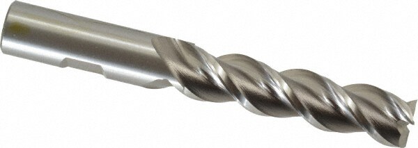 Cleveland C40084 Square End Mill: 5/8 Dia, 2-1/2 LOC, 5/8 Shank Dia, 4-5/8 OAL, 3 Flutes, Powdered Metal Image