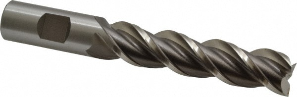 Cleveland C40350 Square End Mill: 3/4 Dia, 3 LOC, 3/4 Shank Dia, 5-1/4 OAL, 3 Flutes, Powdered Metal Image