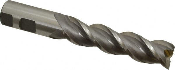 Cleveland C40365 Square End Mill: 1 Dia, 4 LOC, 1 Shank Dia, 6-1/2 OAL, 3 Flutes, Powdered Metal 
