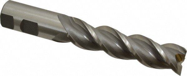 Cleveland C40365 Square End Mill: 1 Dia, 4 LOC, 1 Shank Dia, 6-1/2 OAL, 3 Flutes, Powdered Metal Image