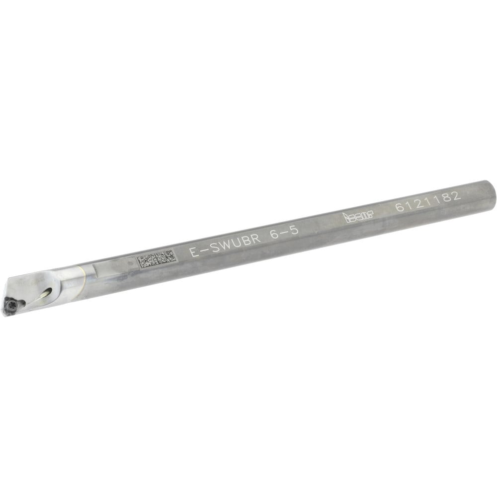 Indexable Boring Bar: E-SWUBR6-5 3/8, 0.413" Min Bore Dia, Right Hand Cut, 3/8" Shank Dia, Solid Carbide