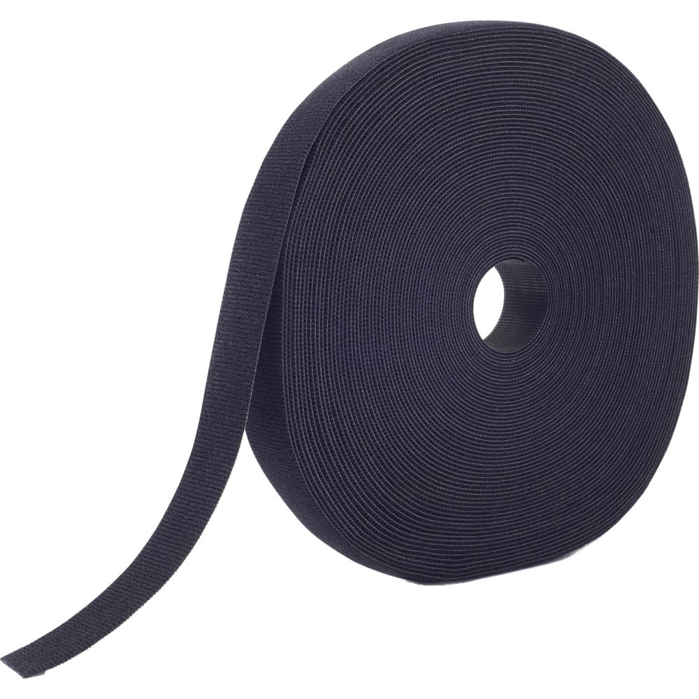 Hook & Loop; Shape: Roll ; Tape Width: 0.625 ; Tape Length: 25yd ; Color: Black ; Roll Length (yd): 25.00 ; Tape Material: Polypropylene; Nylon