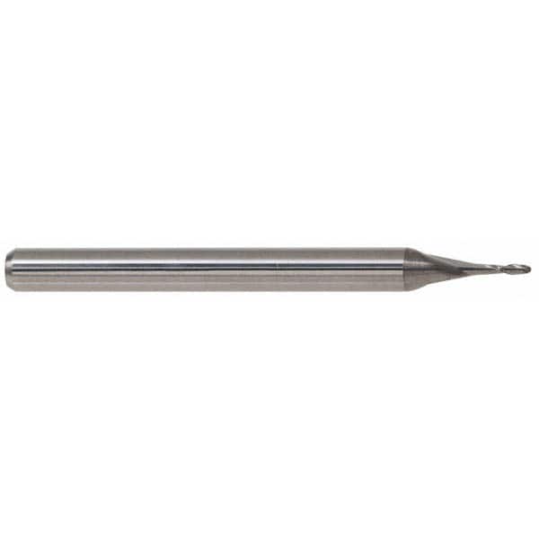 Accupro 12177026 Ball End Mill: 0.0469" Dia, 0.1406" LOC, 2 Flute, Solid Carbide 