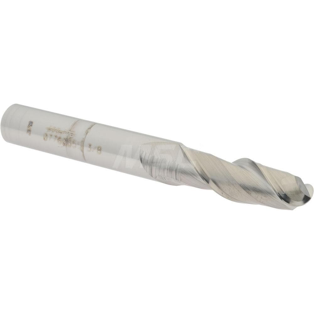 Accupro 12184223 Ball End Mill: 0.375" Dia, 1.125" LOC, 2 Flute, Solid Carbide Image