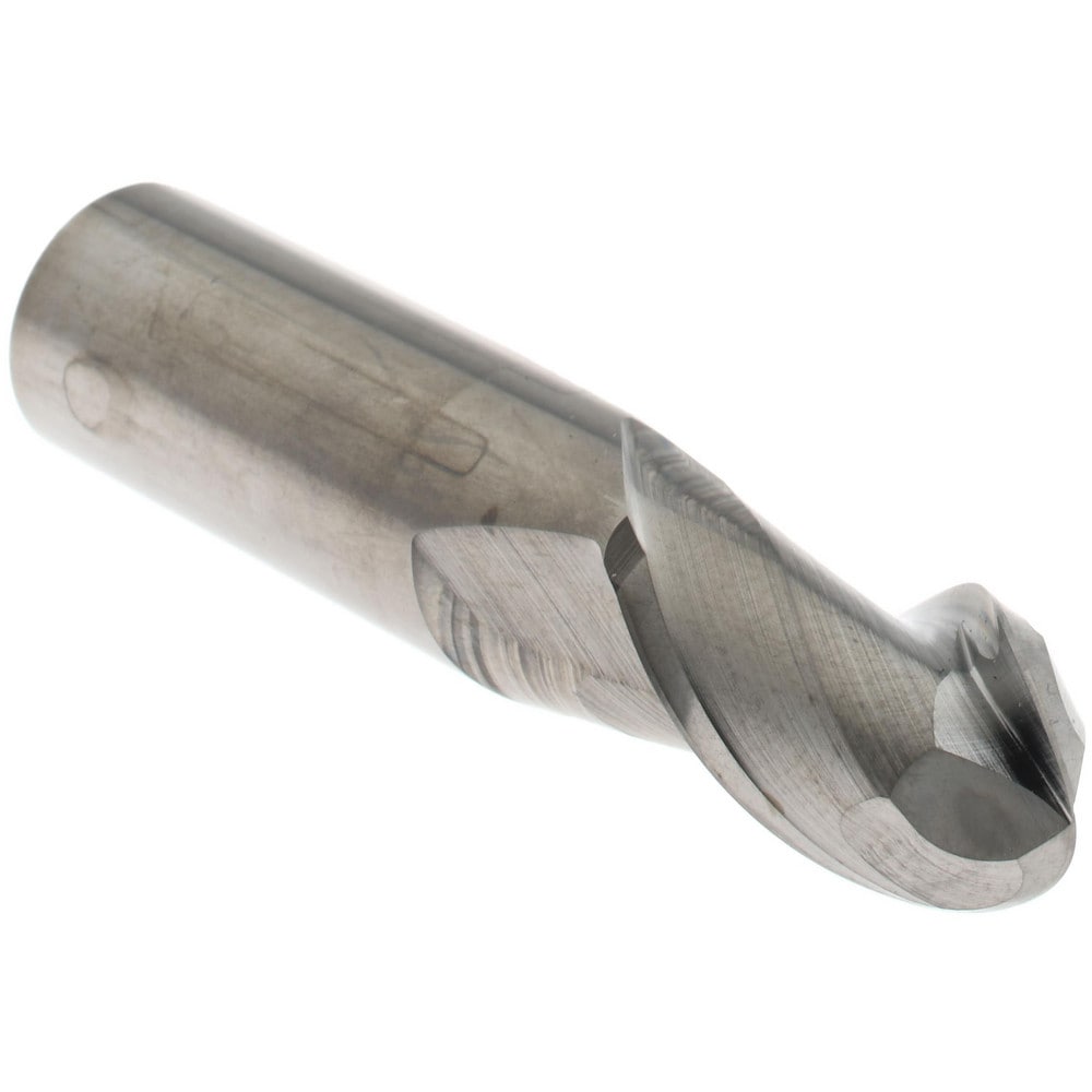 Ball End Mill: 0.4219" Dia, 0.625" LOC, 2 Flute, Solid Carbide