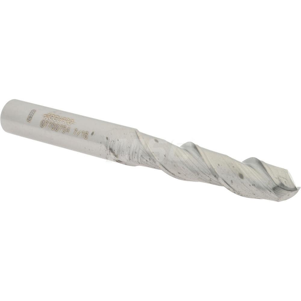 Ball End Mill: 0.4375" Dia, 2" LOC, 2 Flute, Solid Carbide