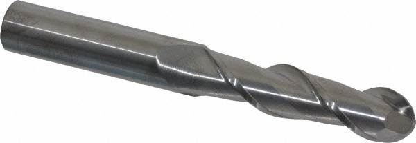 Accupro 12184268 Ball End Mill: 0.75" Dia, 3" LOC, 2 Flute, Solid Carbide Image