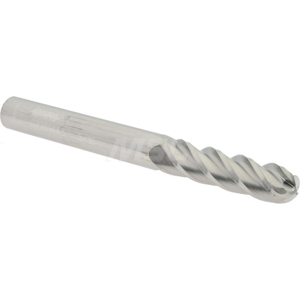 Accupro 12184871 Ball End Mill: 0.3125" Dia, 1.125" LOC, 4 Flute, Solid Carbide Image