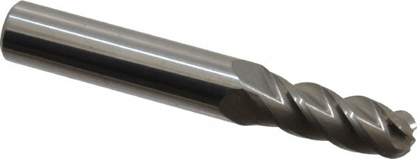 Accupro 12184637 Ball End Mill: 0.3281" Dia, 0.875" LOC, 4 Flute, Solid Carbide Image