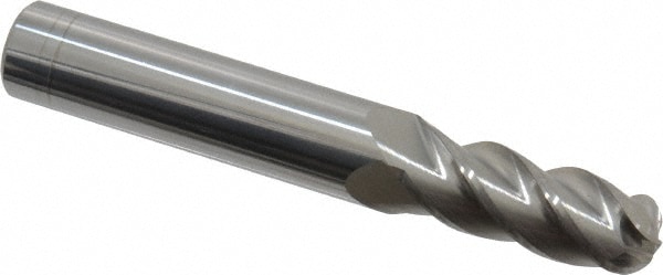 Accupro 12184640 Ball End Mill: 0.3438" Dia, 0.875" LOC, 4 Flute, Solid Carbide Image