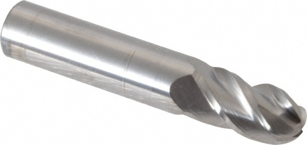 Accupro 12184805 Ball End Mill: 0.3594" Dia, 0.625" LOC, 4 Flute, Solid Carbide Image