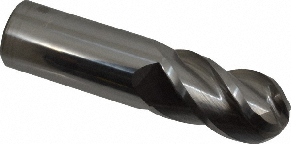 Accupro 12184568 Ball End Mill: 1" Dia, 1.75" LOC, 4 Flute, Solid Carbide Image