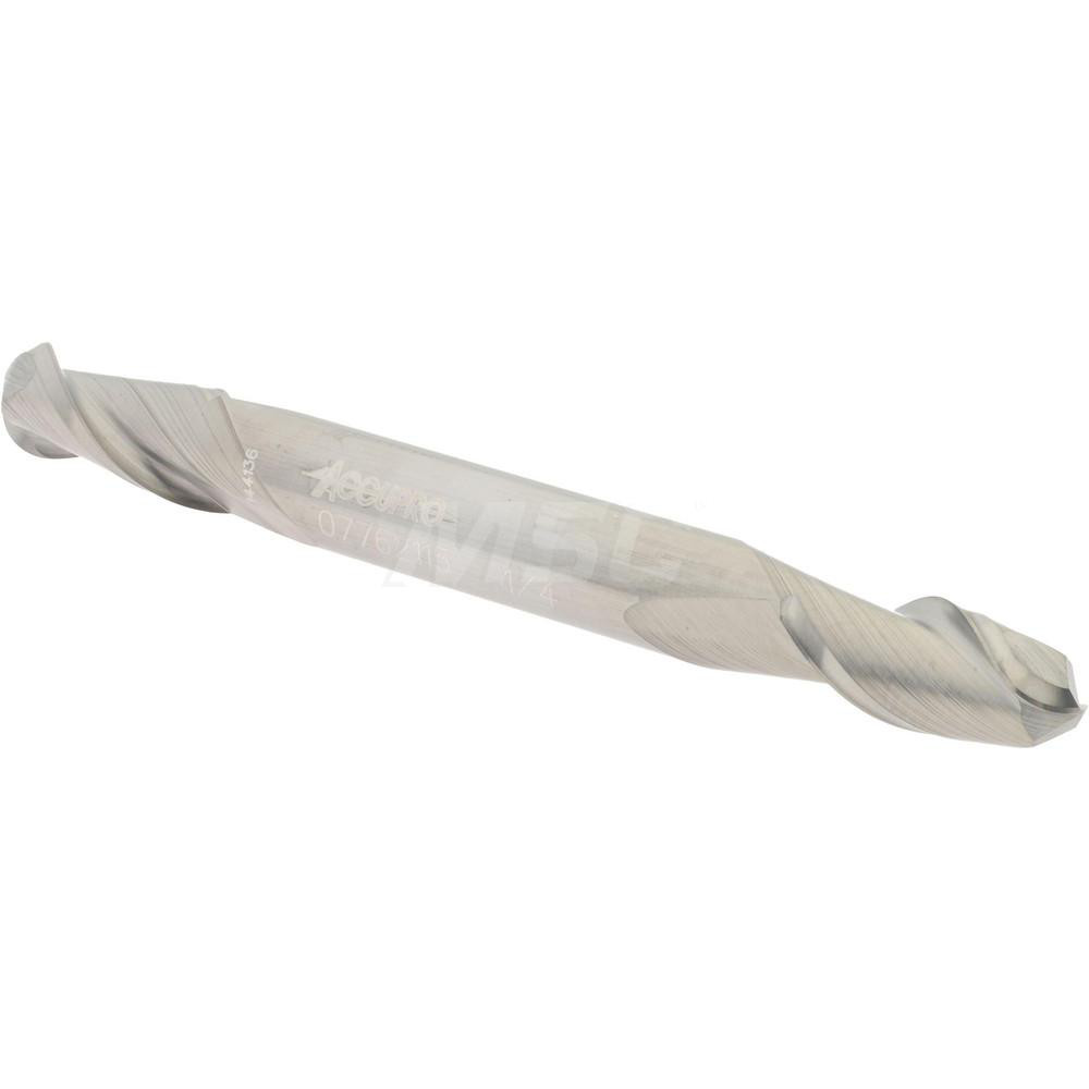 Accupro 12185295 Ball End Mill: 0.25" Dia, 0.5" LOC, 2 Flute, Solid Carbide Image