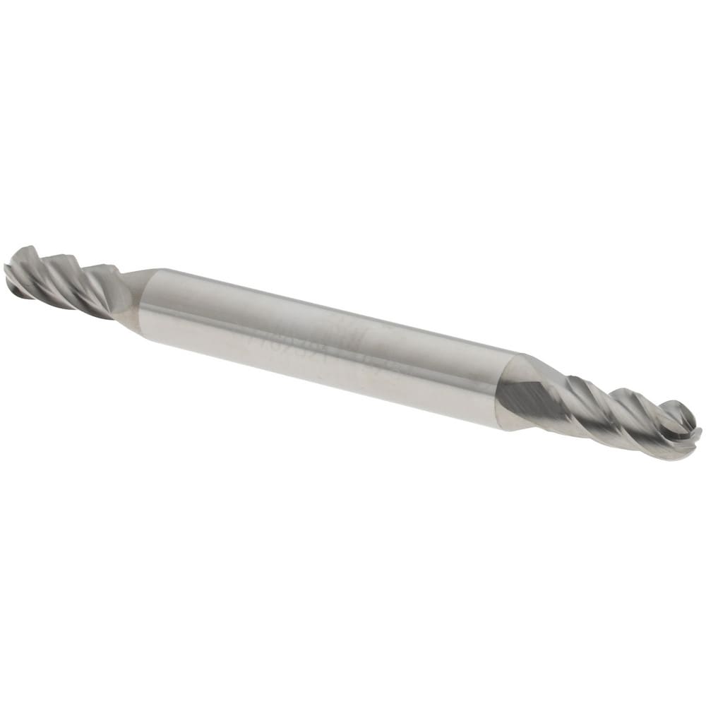 Ball End Mill: 0.1406" Dia, 0.3125" LOC, 4 Flute, Solid Carbide