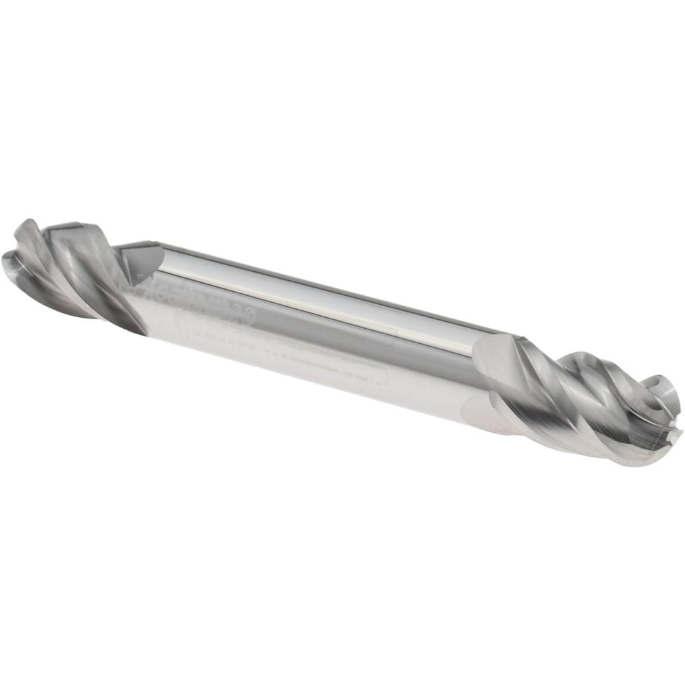 Ball End Mill: 5/16" Dia, 1/2" LOC, 4 Flute, Solid Carbide