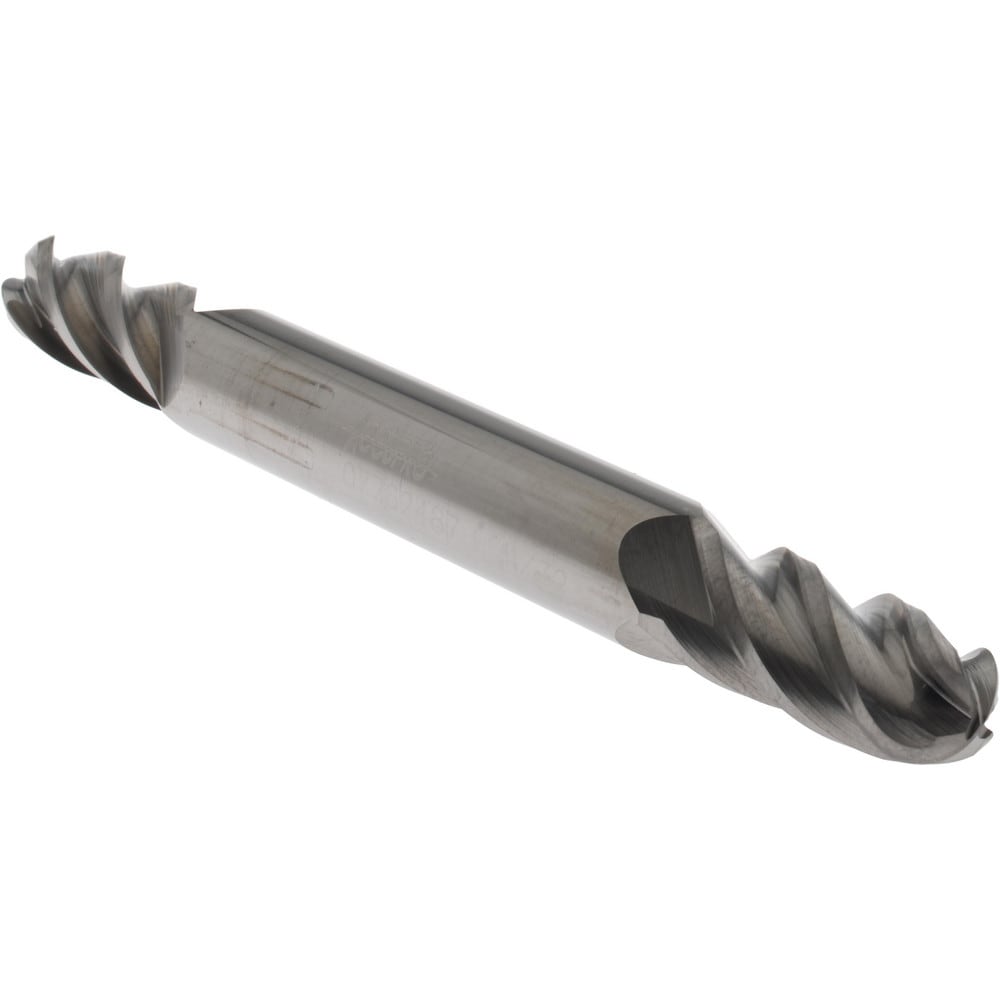 Ball End Mill: 0.3438" Dia, 0.75" LOC, 4 Flute, Solid Carbide