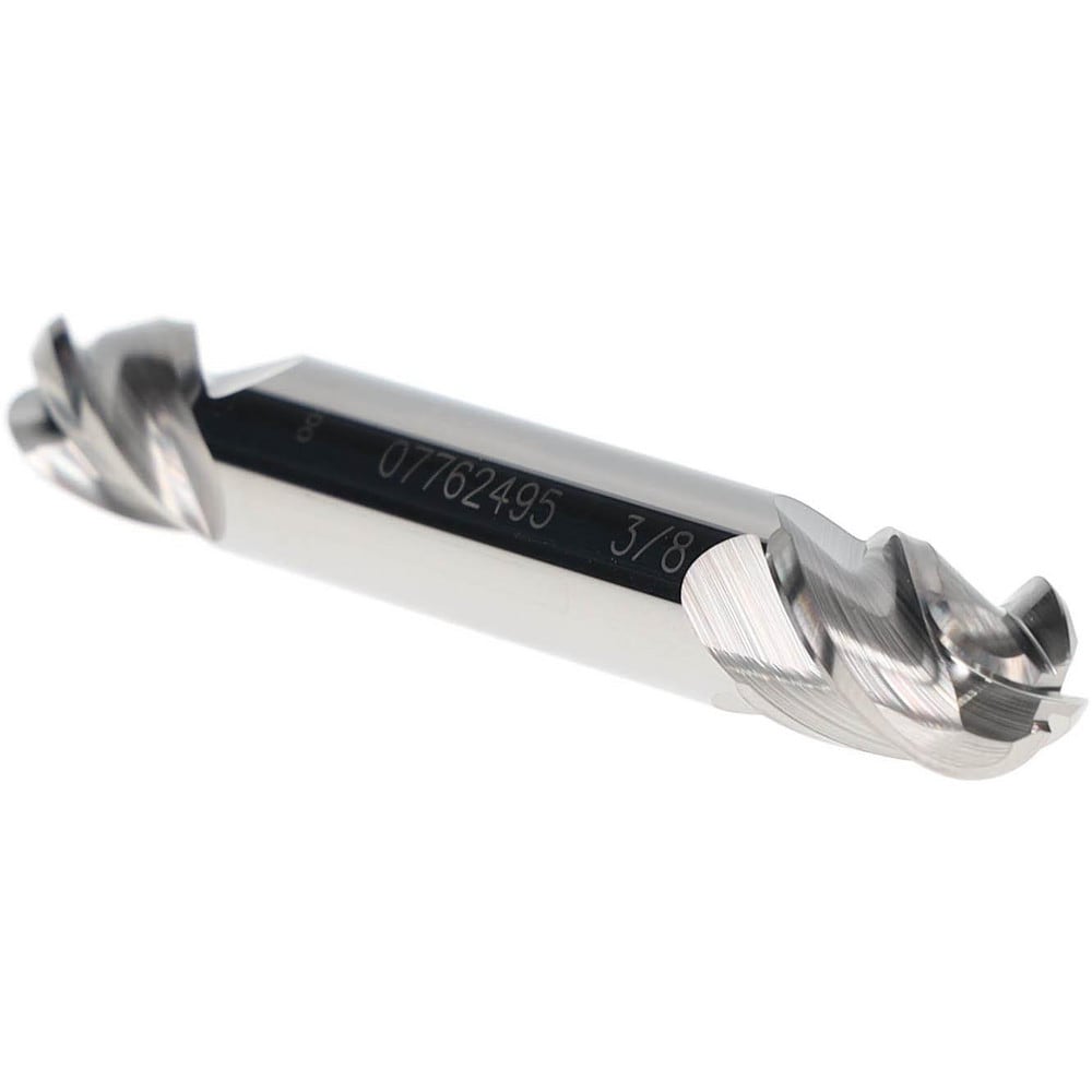 Ball End Mill: 0.375" Dia, 0.5" LOC, 4 Flute, Solid Carbide