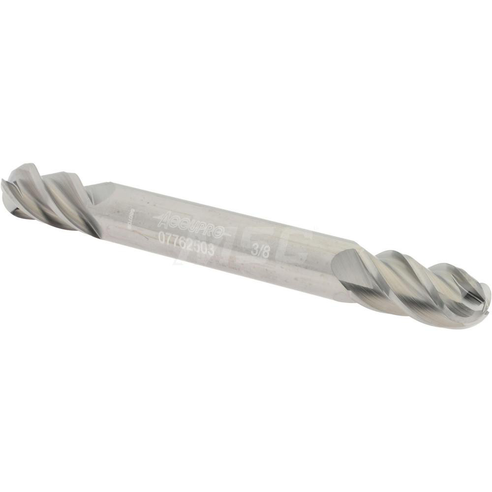 Accupro 12185319 Ball End Mill: 0.375" Dia, 0.75" LOC, 4 Flute, Solid Carbide Image