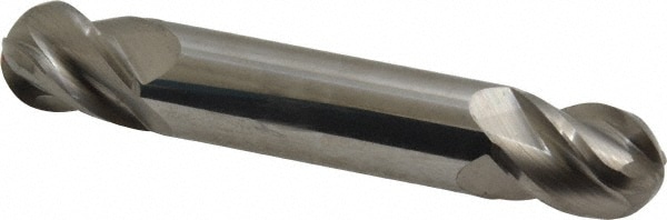 Ball End Mill: 0.5" Dia, 0.625" LOC, 4 Flute, Solid Carbide