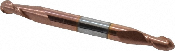 Accupro 12185287 Ball End Mill: 0.1563" Dia, 0.3125" LOC, 2 Flute, Solid Carbide Image