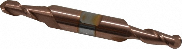 Accupro 12177698 Ball End Mill: 0.25" Dia, 0.625" LOC, 2 Flute, Solid Carbide Image