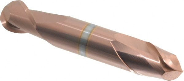 Accupro 12177740 Ball End Mill: 0.5" Dia, 0.625" LOC, 2 Flute, Solid Carbide 
