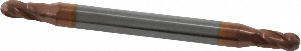 Accupro 12185338 Ball End Mill: 0.0938" Dia, 0.1875" LOC, 4 Flute, Solid Carbide Image