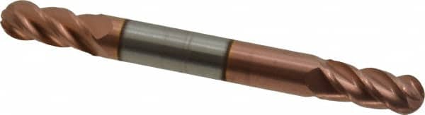Accupro 12185365 Ball End Mill: 0.2344" Dia, 0.5" LOC, 4 Flute, Solid Carbide 