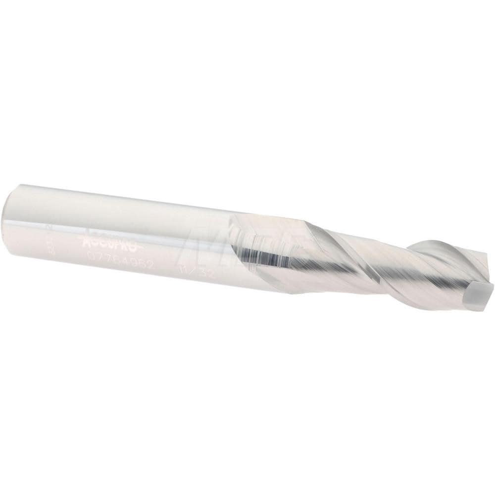 Accupro 12181395 Square End Mill: 11/32 Dia, 7/8 LOC, 3/8 Shank Dia, 2-1/2 OAL, 2 Flutes, Solid Carbide Image