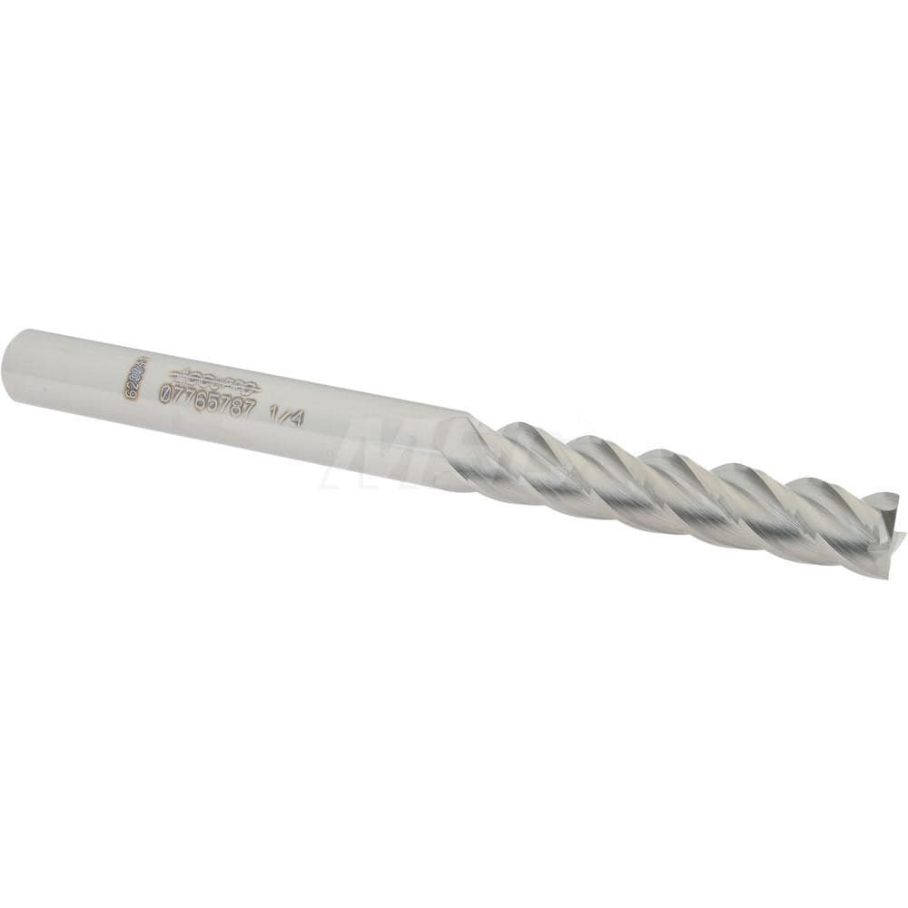 Accupro 12183402 Square End Mill: 1/4 Dia, 1-1/4 LOC, 1/4 Shank Dia, 3 OAL, 4 Flutes, Solid Carbide Image