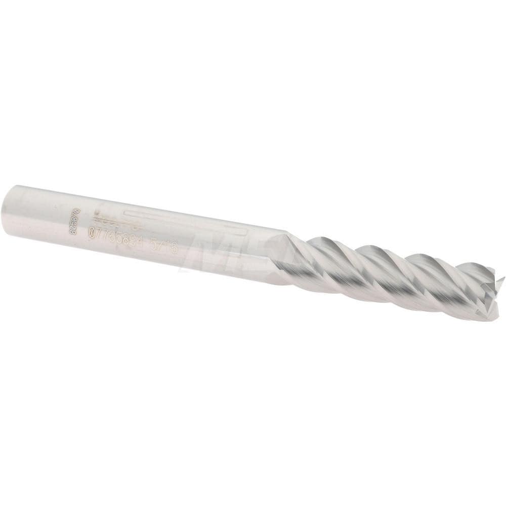 Accupro 12183021 Square End Mill: 5/16 Dia, 1-1/8 LOC, 5/16 Shank Dia, 3 OAL, 4 Flutes, Solid Carbide Image