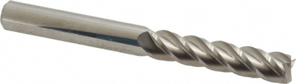 HARFINGTON Carbide Square End Mill 8mm (5/16") Dia 8mm (5/16") Shank 100mm (4") Extra Long HRC55 TiSiN Coated Micro-Grain Tungsten Carbide 4 Flutes