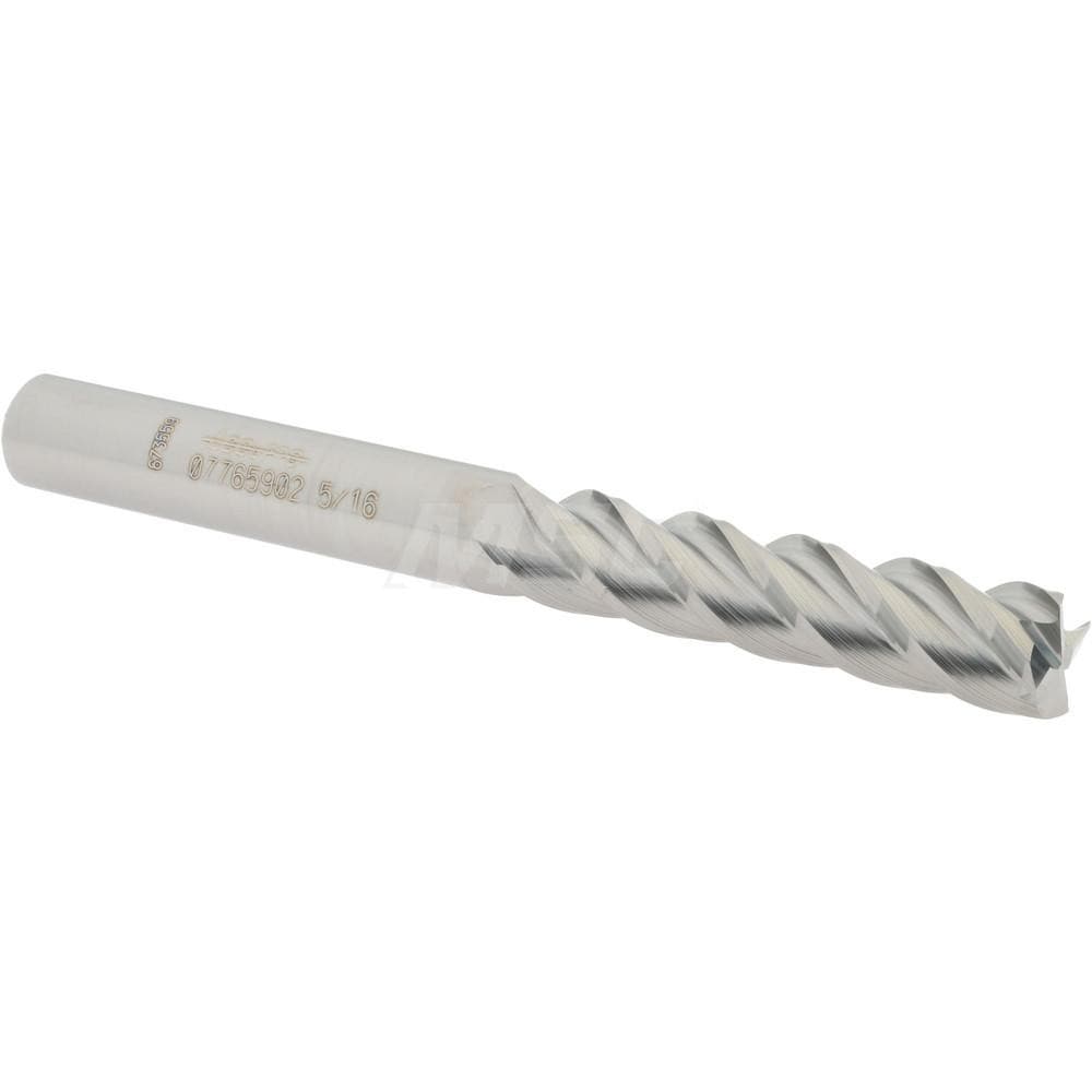 Accupro 12183408 Square End Mill: 5/16 Dia, 1-3/8 LOC, 5/16 Shank Dia, 3 OAL, 4 Flutes, Solid Carbide Image