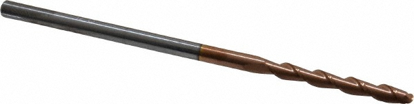Accupro 12184242 Ball End Mill: 0.125" Dia, 1" LOC, 2 Flute, Solid Carbide Image