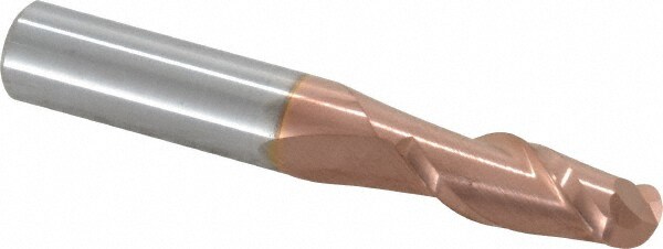 Accupro 12183990 Ball End Mill: 0.3438" Dia, 0.875" LOC, 2 Flute, Solid Carbide Image