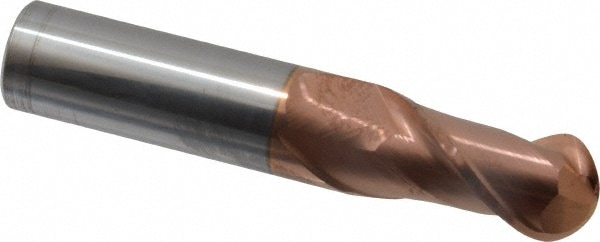 Accupro 12184053 Ball End Mill: 0.75" Dia, 1.5" LOC, 2 Flute, Solid Carbide Image