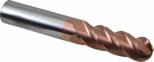 Accupro 12184887 Ball End Mill: 0.75" Dia, 2.25" LOC, 4 Flute, Solid Carbide Image