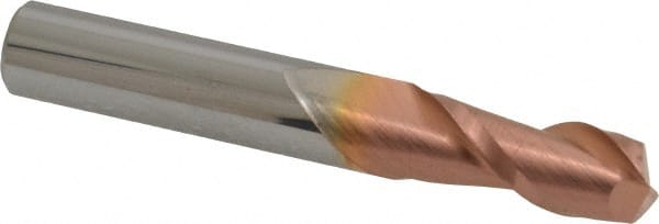 Accupro 12181399 Square End Mill: 23/64 Dia, 7/8 LOC, 3/8 Shank Dia, 2-1/2 OAL, 2 Flutes, Solid Carbide 