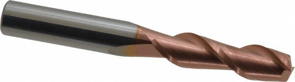 Accupro 12181792 Square End Mill: 3/8 Dia, 1-3/8 LOC, 3/8 Shank Dia, 3 OAL, 2 Flutes, Solid Carbide 