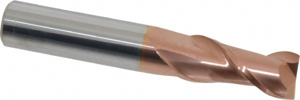 Accupro 12181492 Square End Mill: 9/16 Dia, 1-1/4 LOC, 9/16 Shank Dia, 3-1/2 OAL, 2 Flutes, Solid Carbide Image