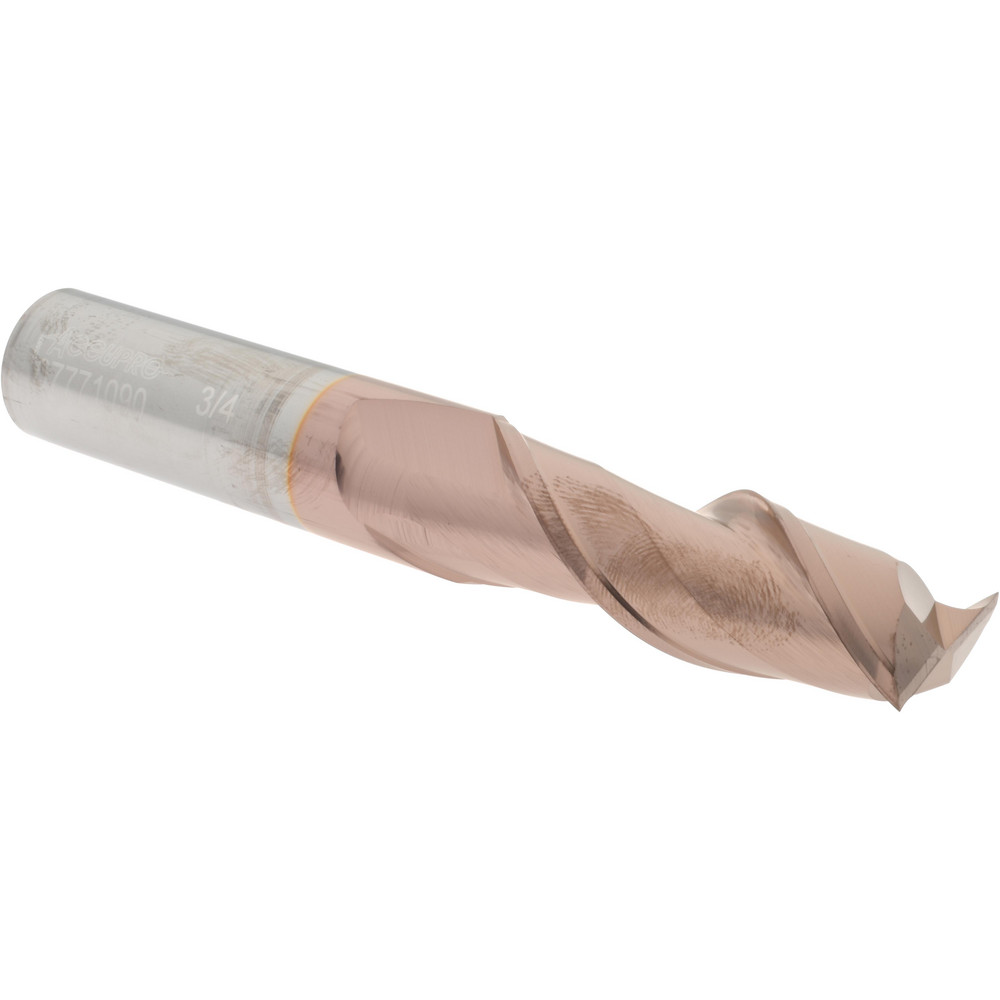 Accupro 12181738 Square End Mill: 3/4 Dia, 2-1/4 LOC, 3/4 Shank Dia, 5 OAL, 2 Flutes, Solid Carbide Image