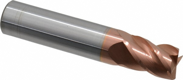 Accupro 12182920 Square End Mill: 15/32 Dia, 5/8 LOC, 1/2 Shank Dia, 2-1/2 OAL, 4 Flutes, Solid Carbide Image