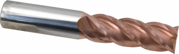 Accupro 12183168 Square End Mill: 1 Dia, 3 LOC, 1 Shank Dia, 6 OAL, 4 Flutes, Solid Carbide Image