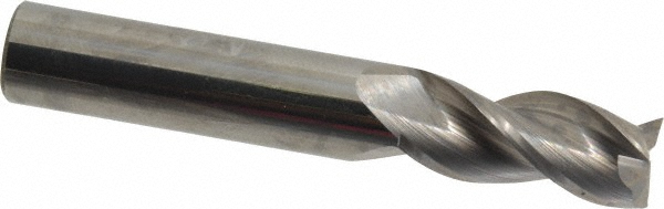 Accupro 35043716 Square End Mill: 7/16 Dia, 1 LOC, 7/16 Shank Dia, 2-3/4 OAL, 3 Flutes, Solid Carbide Image