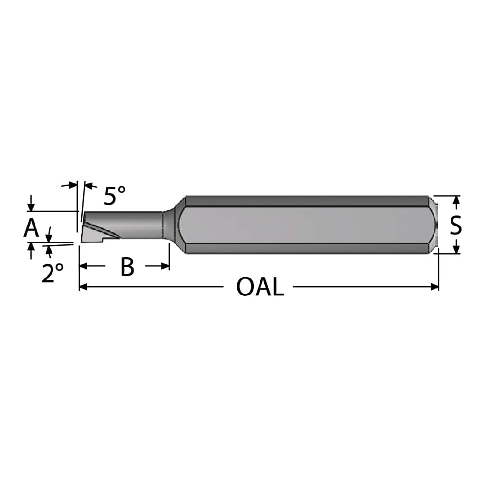 Scientific Cutting Tools MB045300A Boring Bar: 0.045" Min Bore, 0.3" Max Depth, Right Hand Cut, Submicron Solid Carbide 