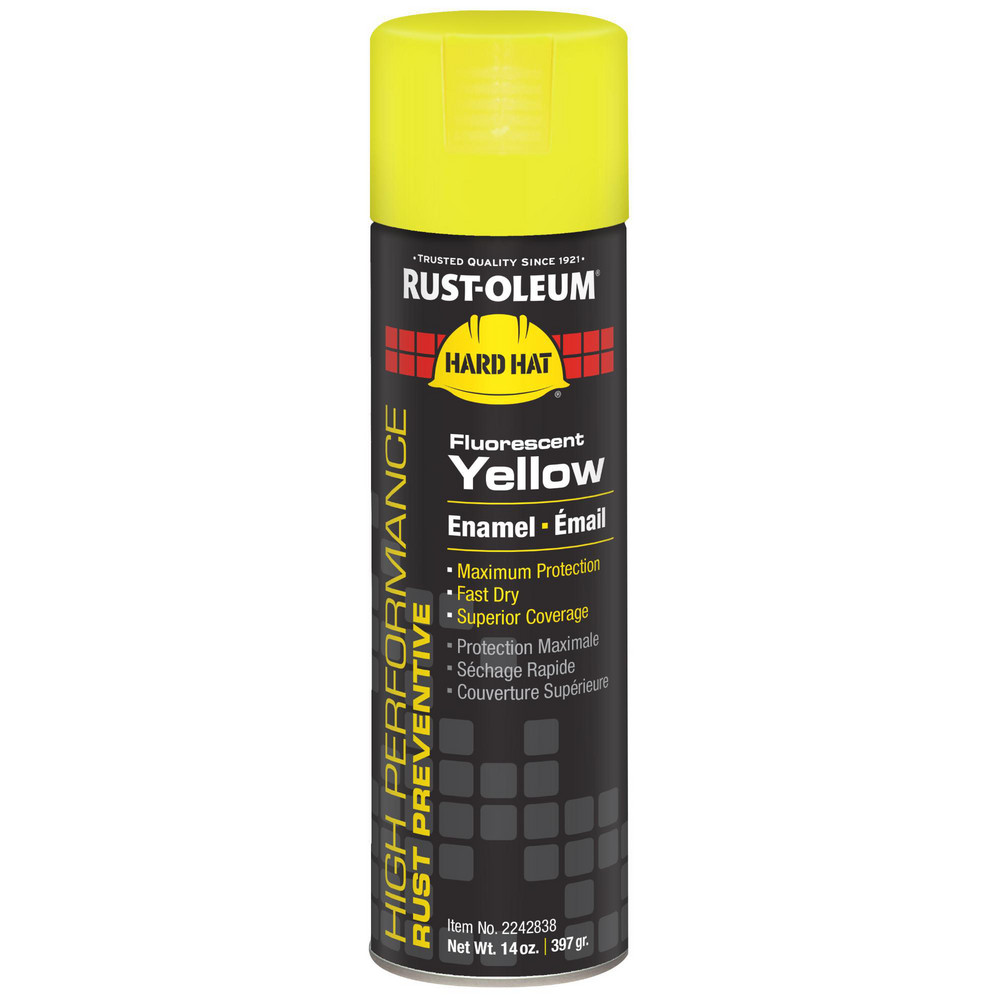 m.rsc Rust-Oleum - Rustproof Enamel Spray Paint: Yellow, Fluorescent, 14