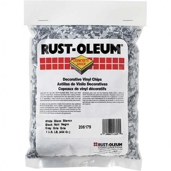 Rust-Oleum 205179 Black/White/Gray Vinyl Floor Chips 