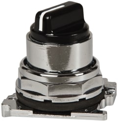 Eaton Cutler-Hammer 10250T1322 Selector Switch: 3 Positions, Maintained (MA), 0.5 Amp, Black Knob Image